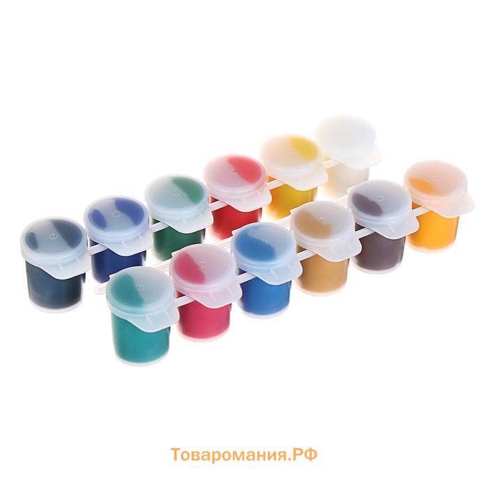 Гуашь 12 цветов × 15 мл ZOO, блок-тара