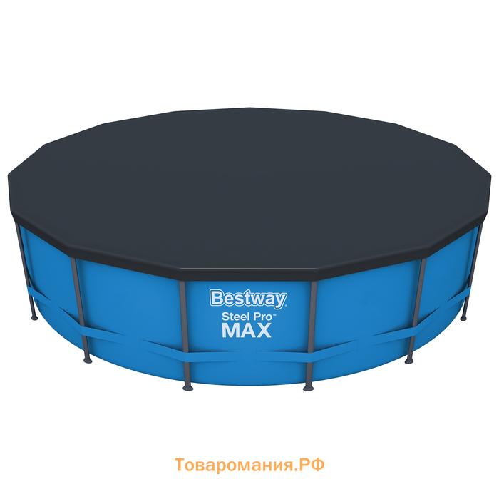 Бассейн каркасный Bestway Steel Pro MAX 56438, 457×122 см, фильтр-насос, лестница, тент, круглый