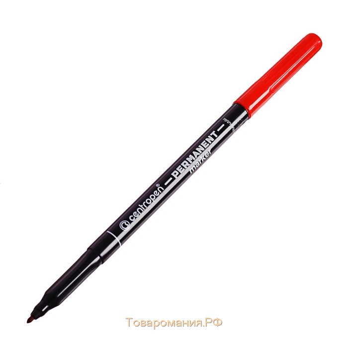 Маркер перманентный 2.0 мм Centropen 2536, линия 1 мм, цвет красный, светостойкий