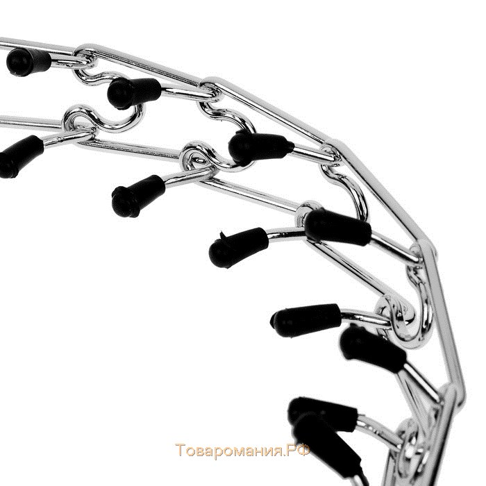 Ошейник - полуудавка строгий с защитными колпачками, 45 см х 2,5 мм