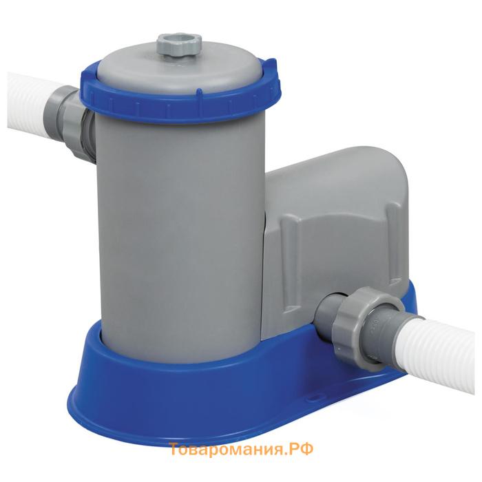 Бассейн каркасный Bestway Steel Pro MAX 56462, 549×122 см, фильтр-насос, лестница, тент, круглый