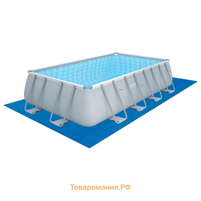 Бассейн каркасный Bestway Power Steel 56670, 488×244×122 см, фильтр-насос, лестница, тент, прямоугольный