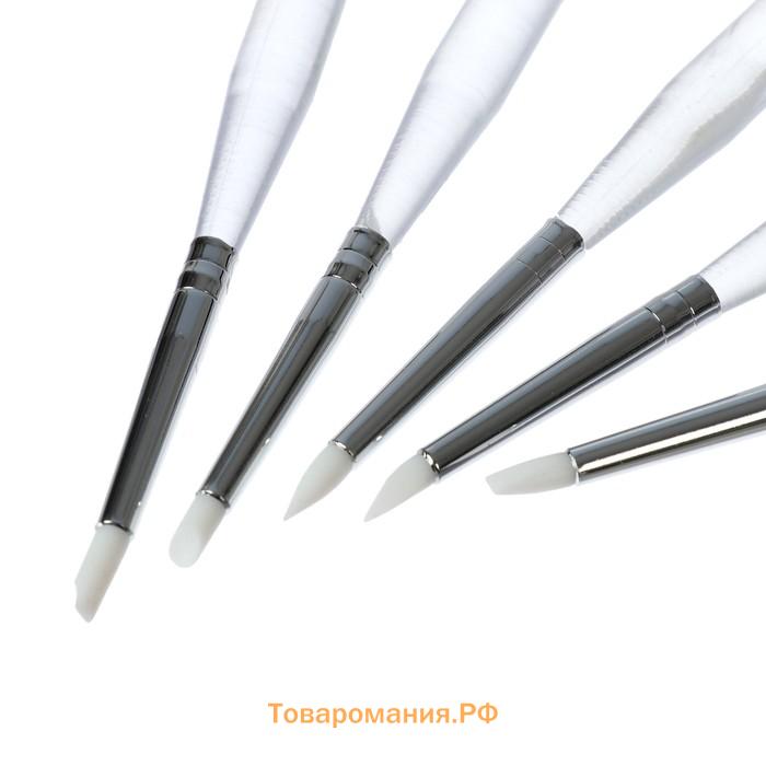 Инструменты для моделирования и придания формы (набор 5 шт.), 13 см акрил, резина