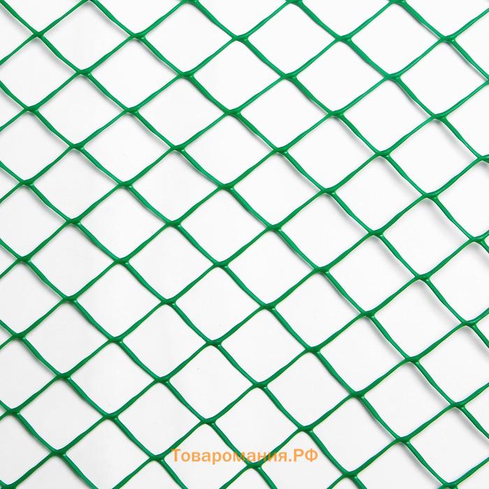 Сетка садовая 0.5×10 м, ячейка ромб 40×40 мм, пластиковая, зелёная, Greengo, в рулоне