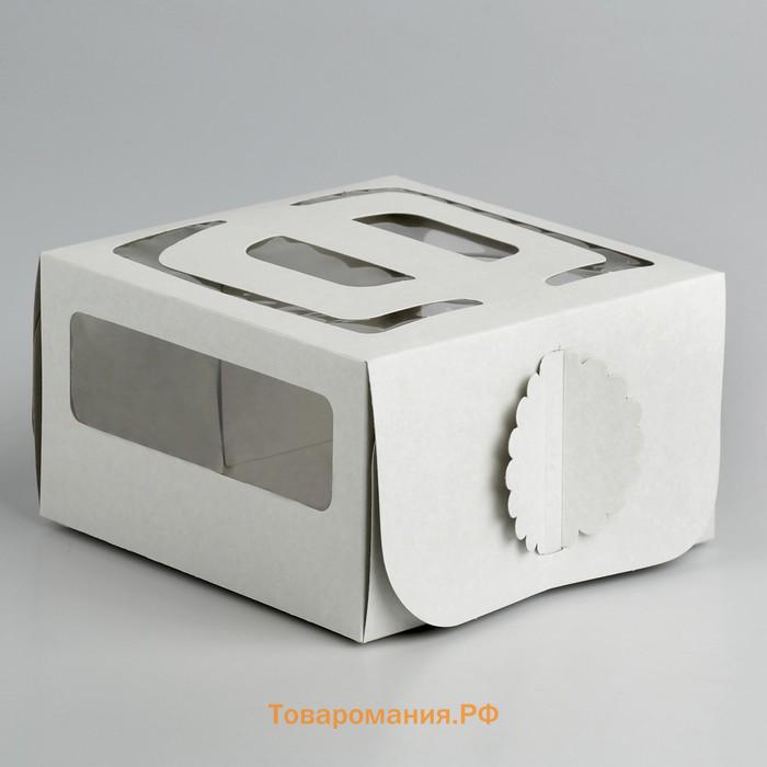 Кондитерская упаковка без печати, короб, 1 кг, 21×21×12 см