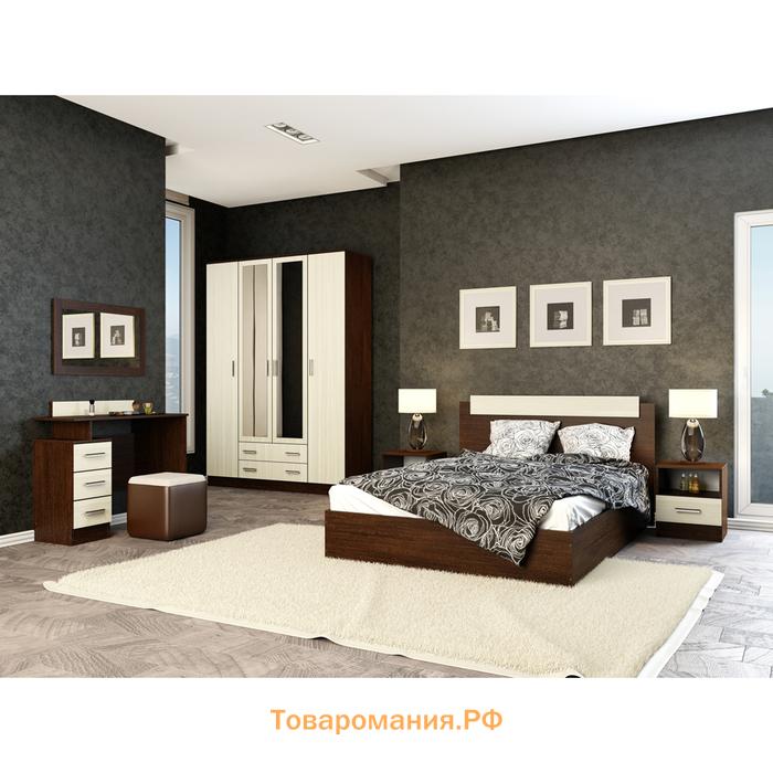 Шкаф трехстворчатый «Трио», 1200×482×2200 мм, цвет венге/лоредо