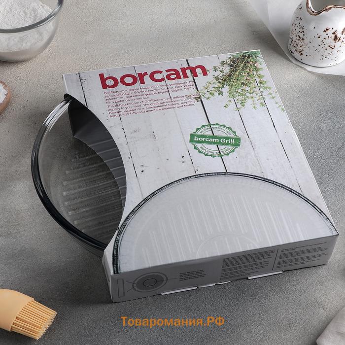 Форма для запекания из жаропрочного стекла Grill Borcam, d=26 см, круглая