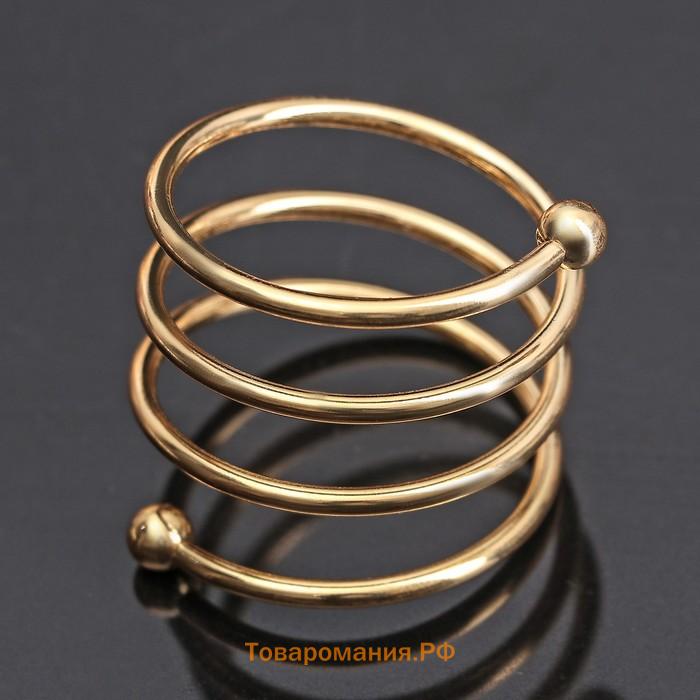 Кольцо для салфеток «Спираль», 4.5×4 см, золотистое