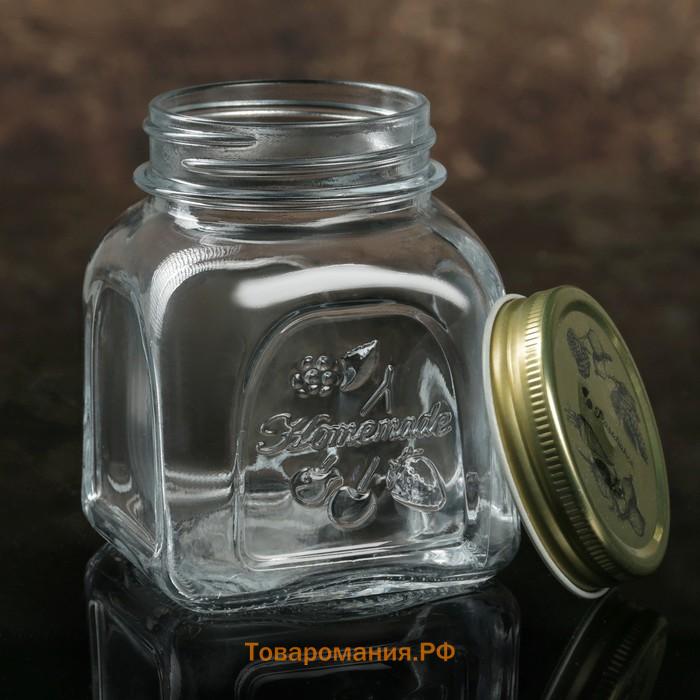 Банка для сыпучих продуктов Paşabahçe «Хоммейд», 500 мл, с крышкой, стекло, прозрачная