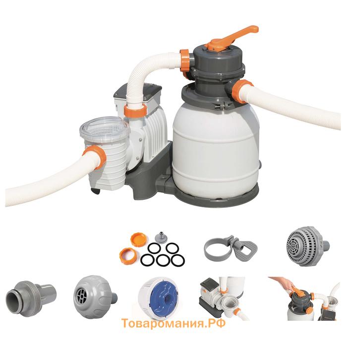 Фильтр-насос Bestway 58497, 220-240V, 6056 л/ч, для бассейна, песочный