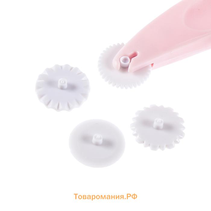 Инструмент для творчества резак + тиснение со сменными насадками, 13×3.8×1 см