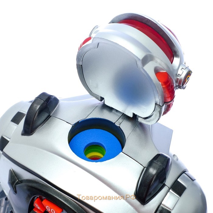 Робот радиоуправляемый «Космический боец», световые и звуковые эффекты, стреляет дисками, МИКС