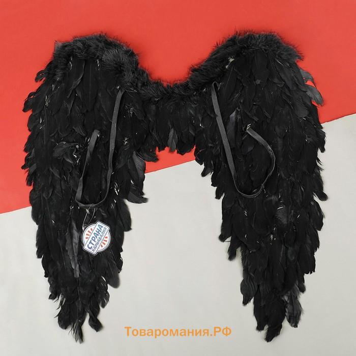 Крылья ангела, 60×57 см, чёрные