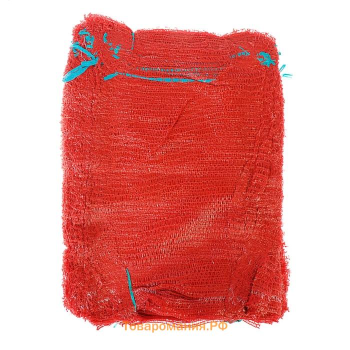 Сетка овощная с ручками, красная, 30×47 см, 8 кг