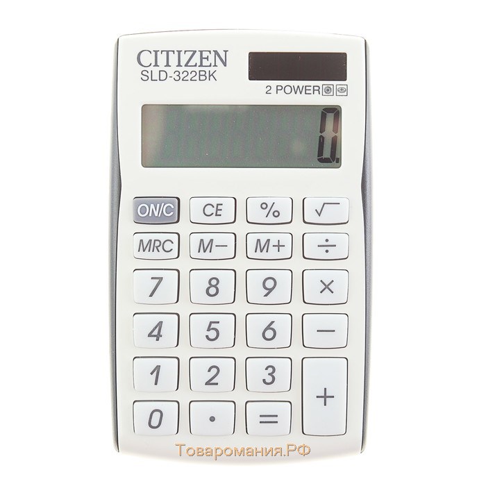 Калькулятор настольный Citizen "LC-110NR-BL", 8-разрядный, 58 х 88 х 11 мм, двойное питание, голубой