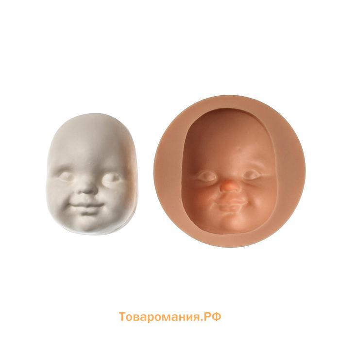 Молд силикон №976 "Лицо малыша" 7,8 х 5,8 см, глубина - 2 см