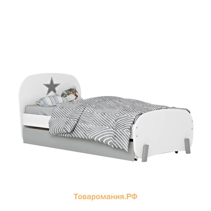 Ящик для кровати детской Polini kids Mirum 1910, серый