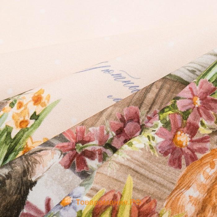 Скатерть  «Уютные коты», 180×147 см, 100% хлопок, саржа 190 г/м²