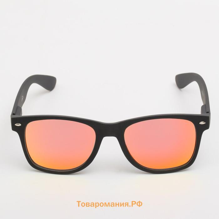 Очки солнцезащитные "Бель-Мар", пружинные дужки, uv400, 14х15х5 см, линза 5х5.5 см, оранжевы