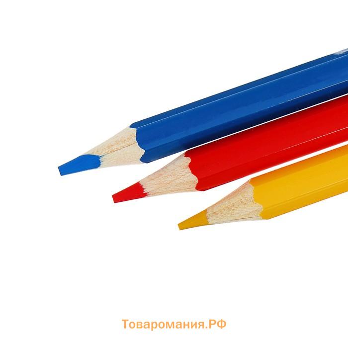 Карандаши цветные 6 цветов «Классика», шестигранные