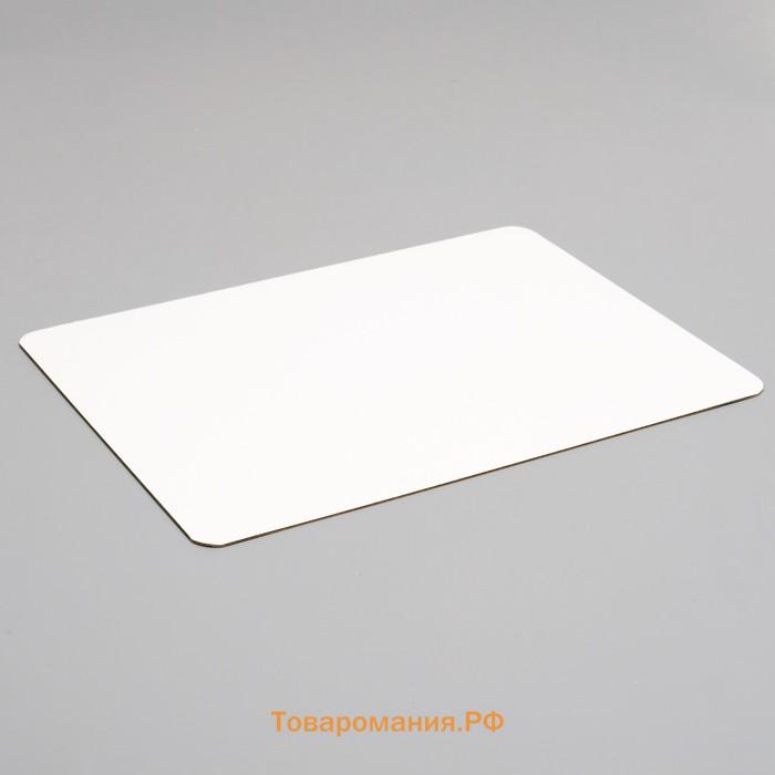 Подложка для торта, золото - белый, 28×37 см, 1.5 мм