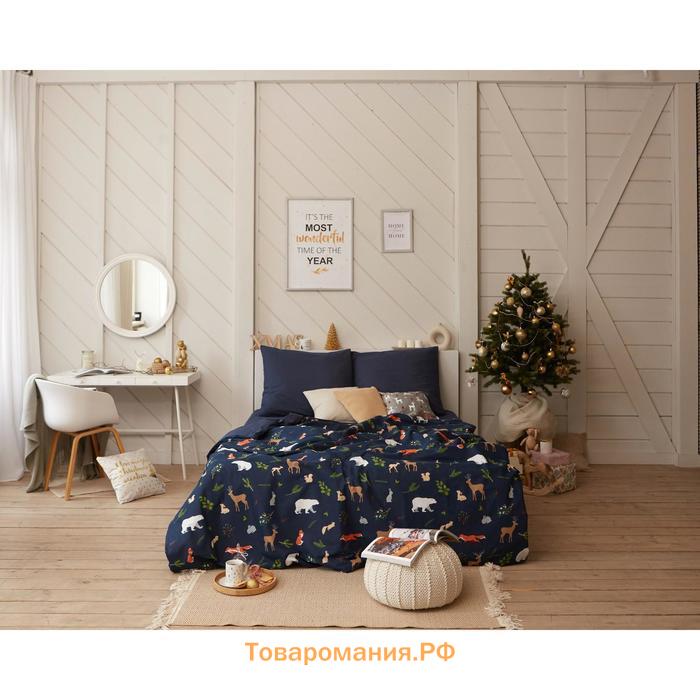 Новый год. Постельное белье "" 2 сп Winter animals 175*215 см, 200*220 см, 70*70 см - 2 шт