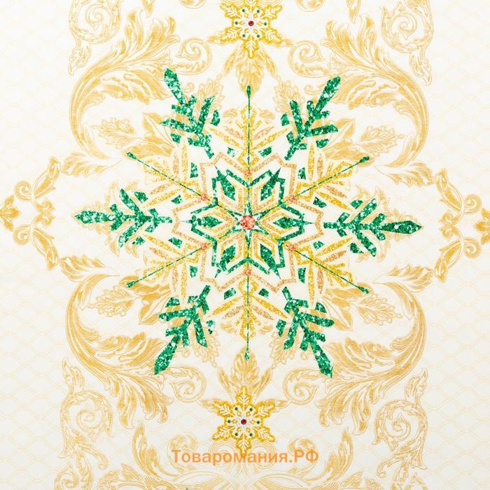 Скатерть новогодняя   "Golden Christmas" Скатерть новогодняя 150*220 +/-3см с ГМВО, 100%хл, 190г/м2