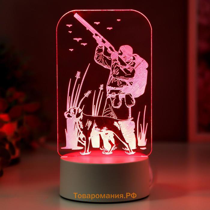 Светильник "Охотник" LED RGB от сети 9,5х10х19,5 см RISALUX
