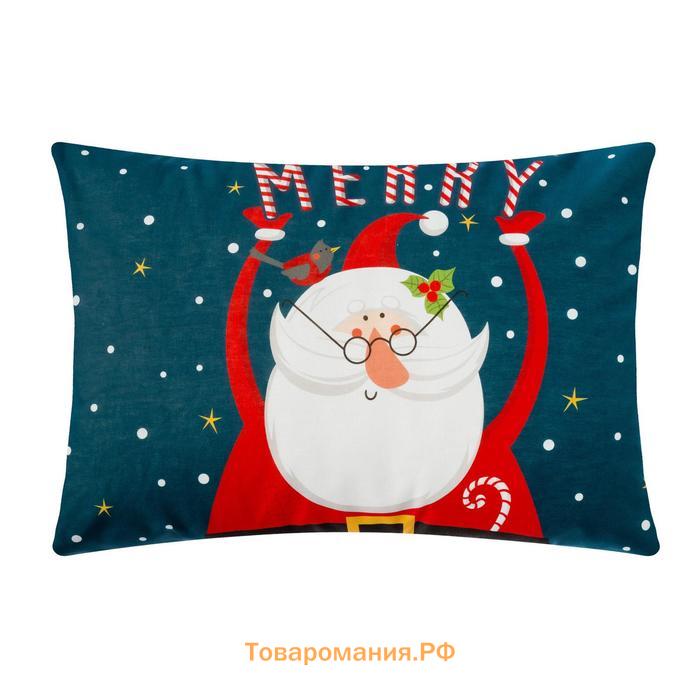 Новый год. Комплект наволочек  Merry Xmas 50х70 см - 2 шт, 100% хлопок, бязь