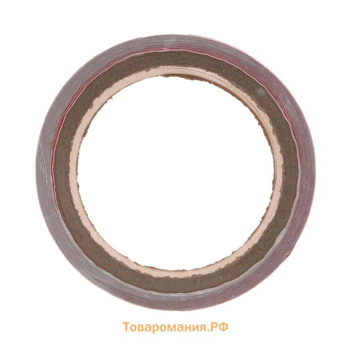 Светоотражающая лента, самоклеящаяся, красно-белая, 5 см × 5 м