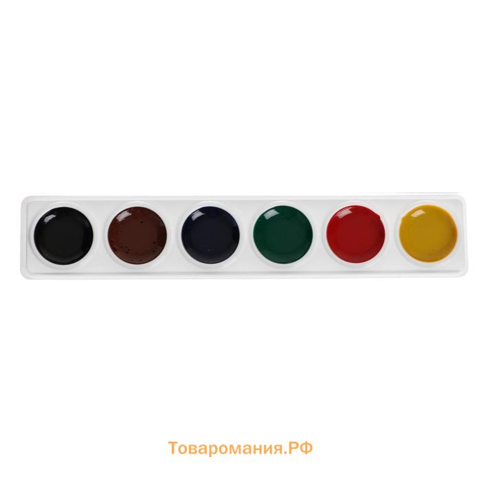 Акварель ErichKrause, 6 цветов, без кисти, картон, европодвес (облегчённая упаковка)