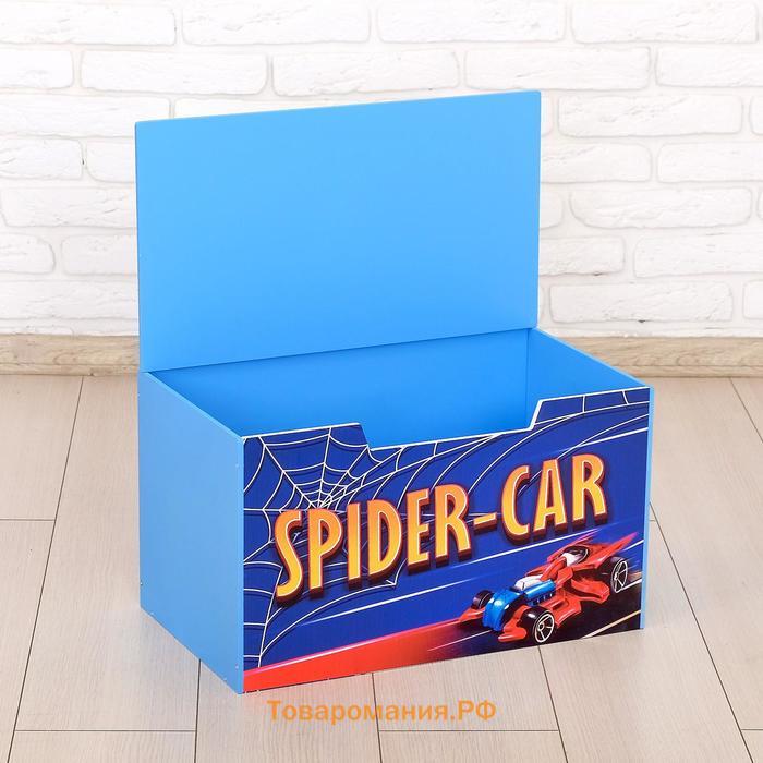 Контейнер-сундук с крышкой SPIDER CAR, цвет синий