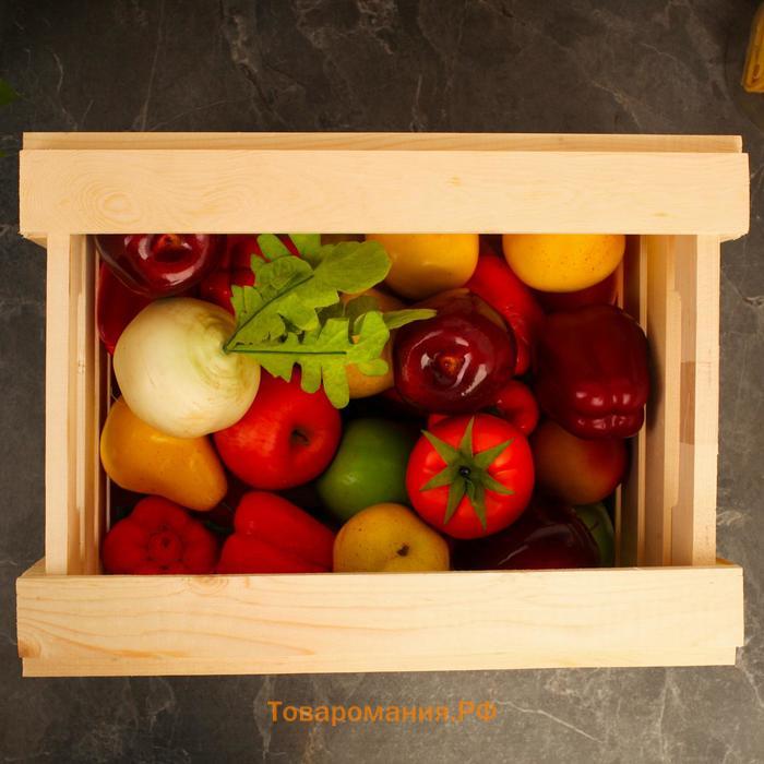 Ящик для овощей и фруктов, 29 × 23 × 19 см, деревянный