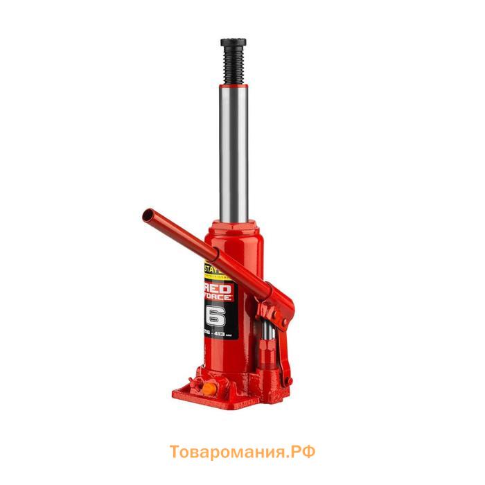 Домкрат бутылочный гидравлический STAYER RED FORCE 43160-6_z01, 216-413 мм, 6 т