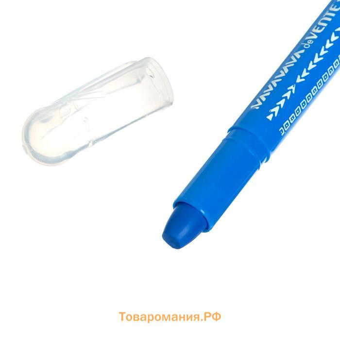Мелки гелевые 12 цветов deVENTE, супермягкие, с акварельным эффектом, пластиковый корпус с поворотным механизмом, в блистере