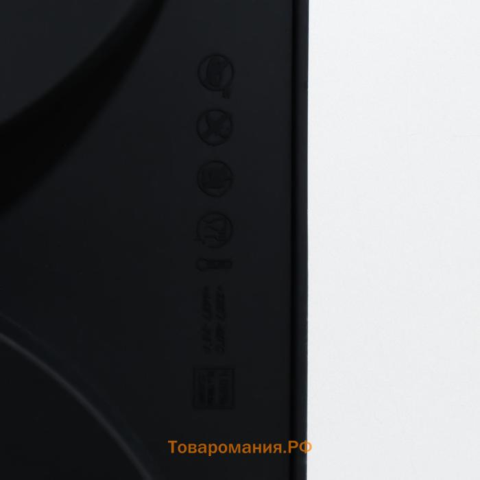 Форма для выпечки  «Бискотто», силикон, 42.5×23.5×3 см, 2 ячейки (d=20 см), чёрная