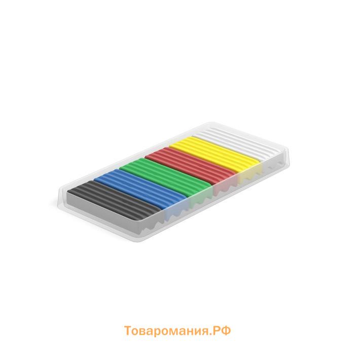 Пластилин ErichKrause Basic light pack, 6 цветов, 96 г, европодвес, в пакете