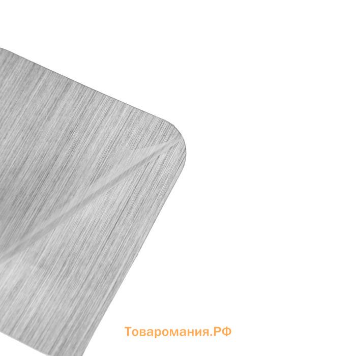 Комплект настенных держателей ТУНДРА с клейкой поверхностью, 60х60х10 мм, цвет никель