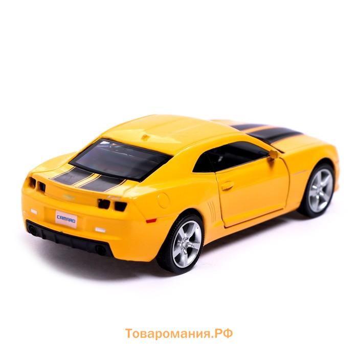 Машина металлическая CHEVROLET CAMARO, 1:32, открываются двери, инерция, цвет жёлтый