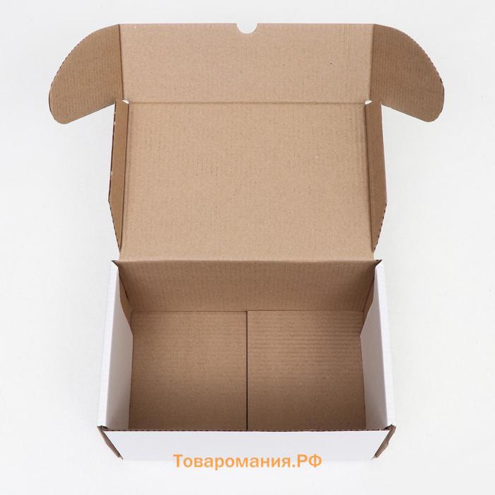 Коробка самосборная "Почтовая", белая, 30 х 20 х 15 см