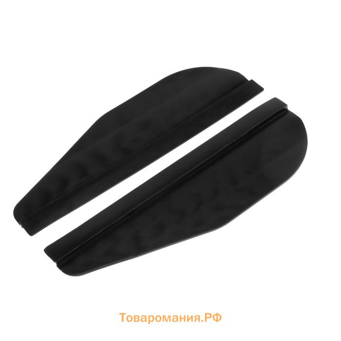 Козырек на зеркало заднего вида, универсальный, под карбон, набор 2 шт.