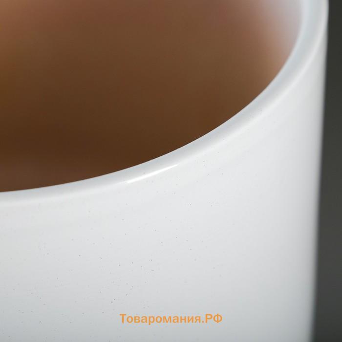 Горшок для цветов «Афродита», керамический, с поддоном, 1.7 л, белый