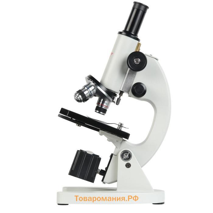 Микроскоп школьный Эврика 40×-640х, зеркало, LED