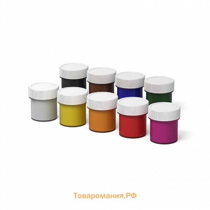 Гуашь 9 цветов × 17 мл ErichKrause Basic, в картонной упаковке