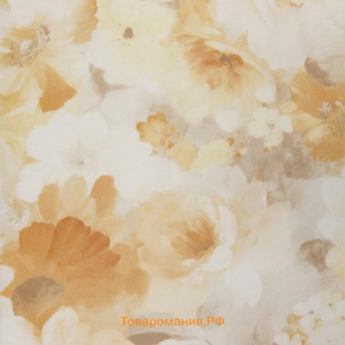 Рулонная штора «Пионы», 40х175 см, цвет бежевый