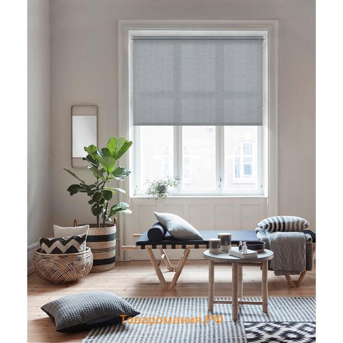 Рулонная штора «Микс», 48х175 см, цвет серый