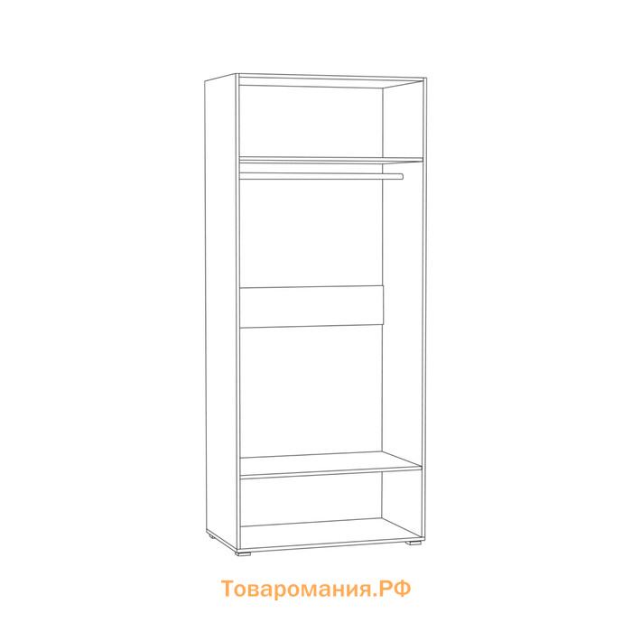 Шкаф для одежды Неаполь 13.330, 899х541х2135, Миндаль/ Африканское Лапачо какао