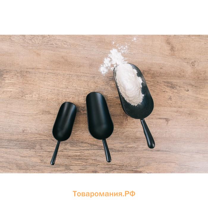 Совок Magistro Alum black, 200 мл, 18,5 см, цвет чёрный