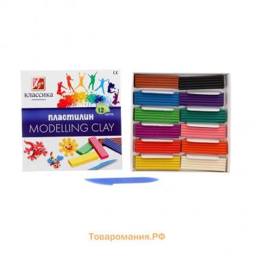 Пластилин «Луч. Классика цвета», 12 цветов, 240 г