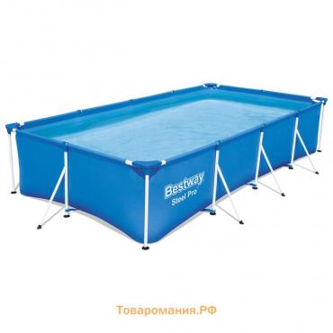Бассейн каркасный Bestway Steel Pro 56424, 400×211×81 см, фильтр-насос, прямоугольный